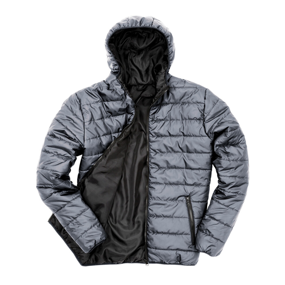 (2XL UK, Frost Grey/Black) Result Core Mens Soft Padded Jacket