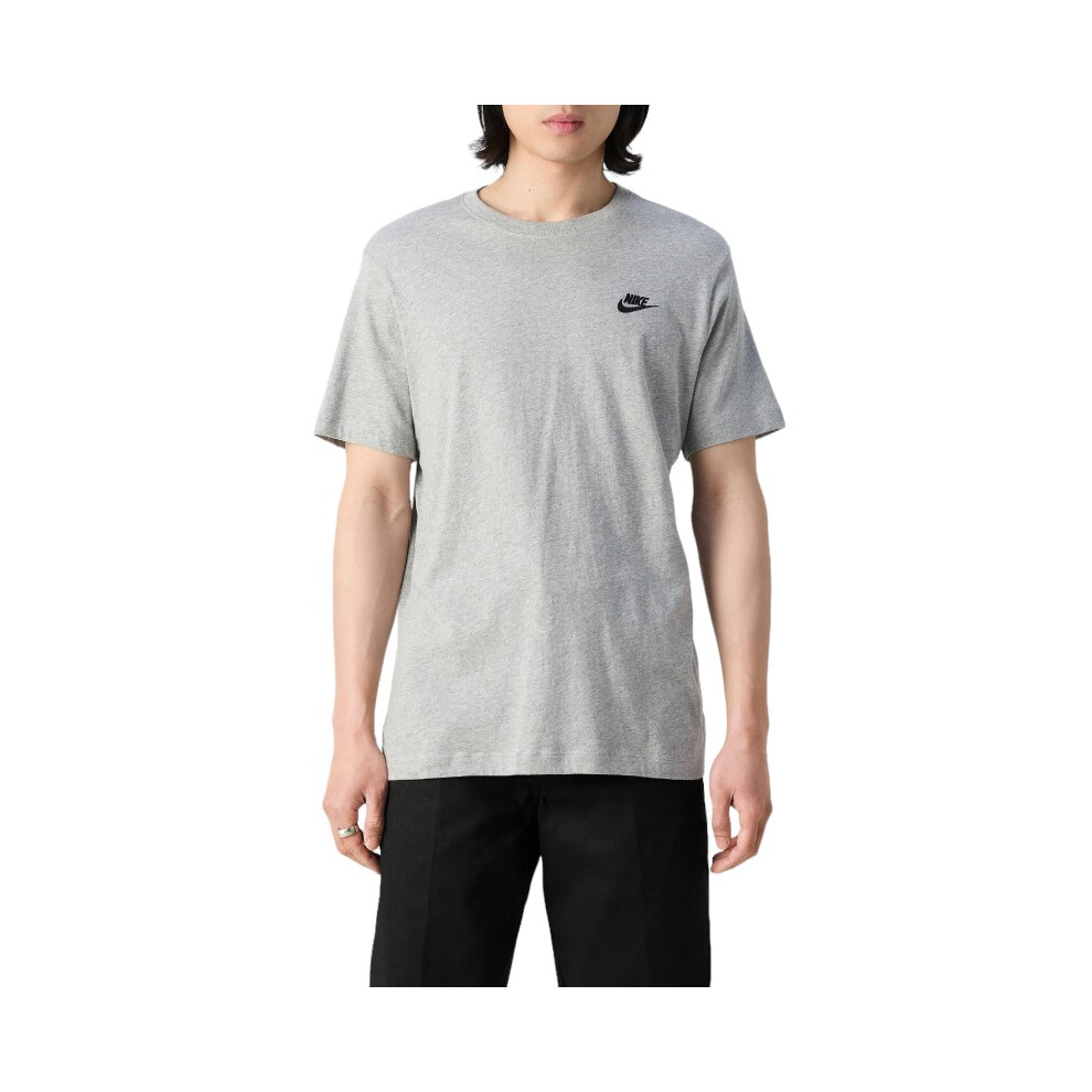 (Grey, XL) NIKE Mens Club T Shirts Athletic Cotton Retro Tee