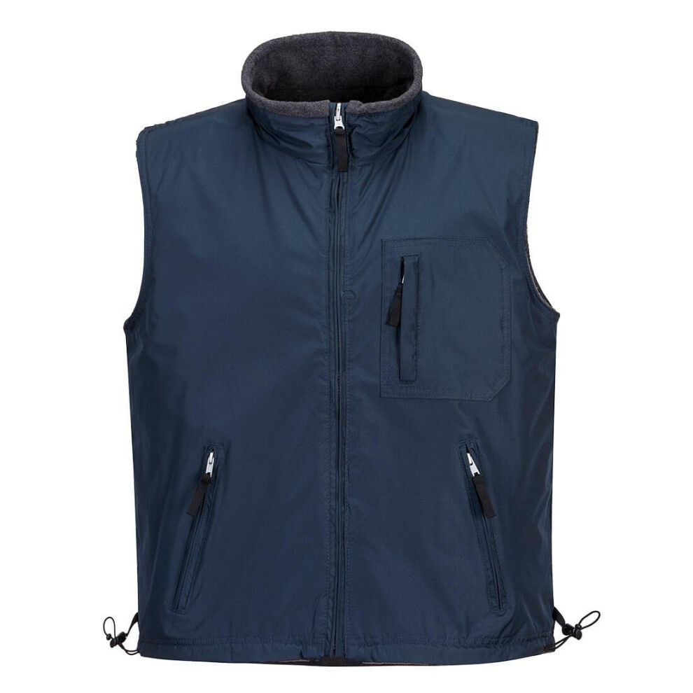 (S, Navy) Portwest Mens Reversible Body Warmer