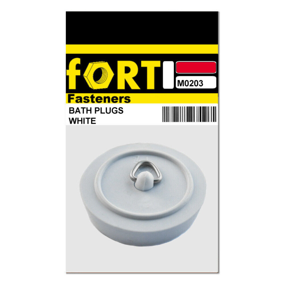 Fort Fastenersâ® White Basin Plugs, 45Mm (1.3/4 Inch) Mini 2 Plugs 5057670037442