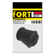 Fort Fasteners® Black Walking Stick Ferrules, 19mm (3/4 Inch) Midi 2 Ferrules
