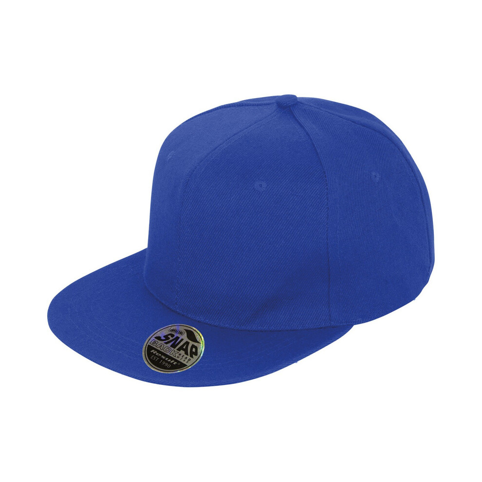 (One Size, Sapphire Blue) Result Headwear Bronx Original Flat Peak Snapback Cap