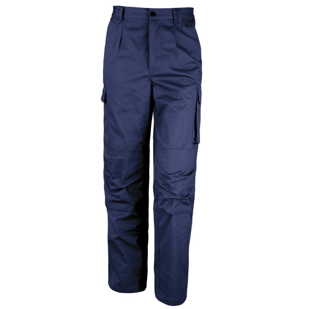 (3XL L, Navy) Result Unisex Work-Guard Windproof Action Trousers / Workwear