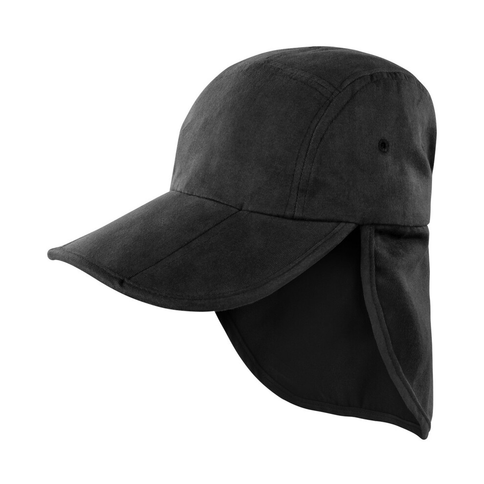 (One Size, Black) Result Headwear Fold Up Legionnaire Hat