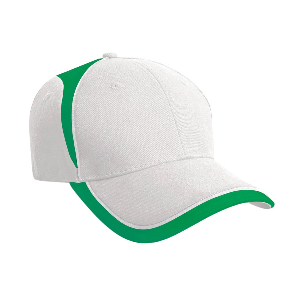 (One Size, White/Emerald) Result Headwear National Baseball Cap