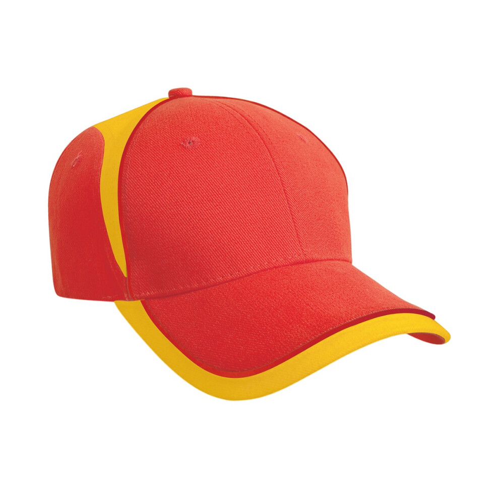 (One Size, Red/Yellow) Result Headwear National Baseball Cap