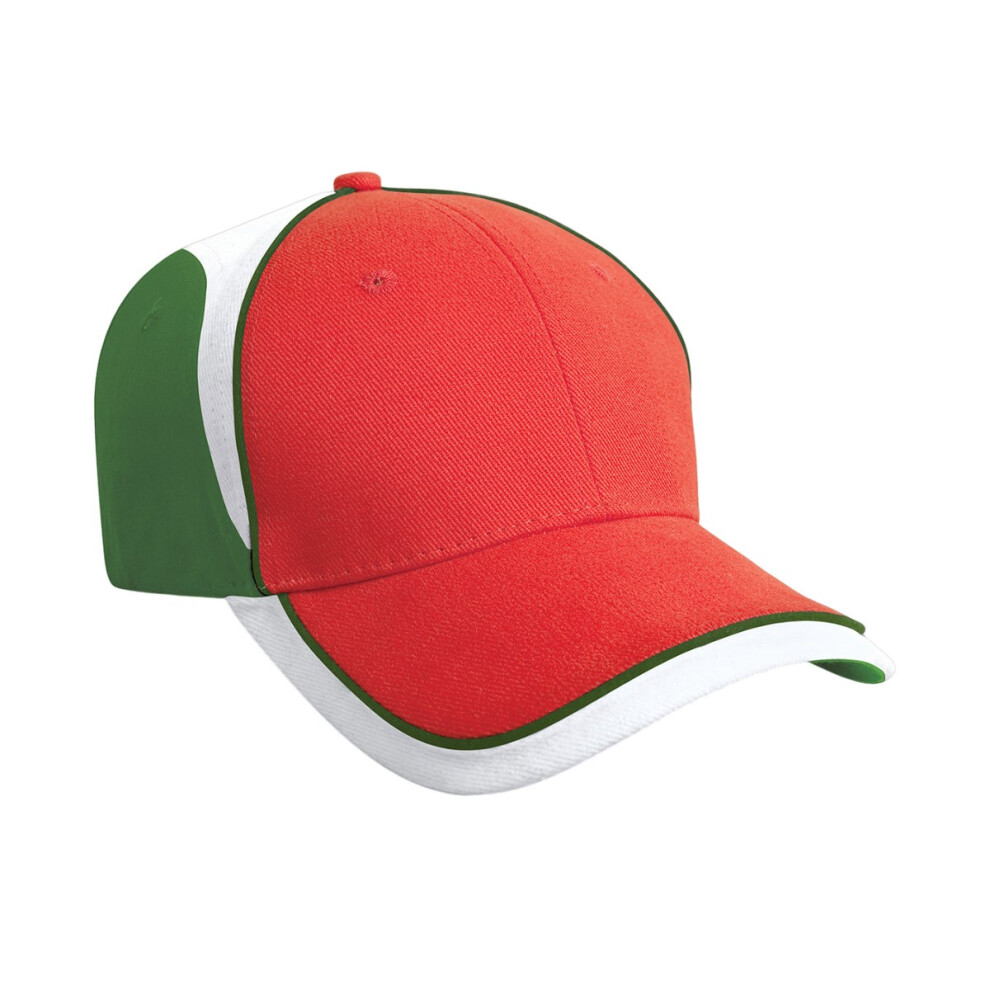 (One Size, Red/Green) Result Headwear National Baseball Cap