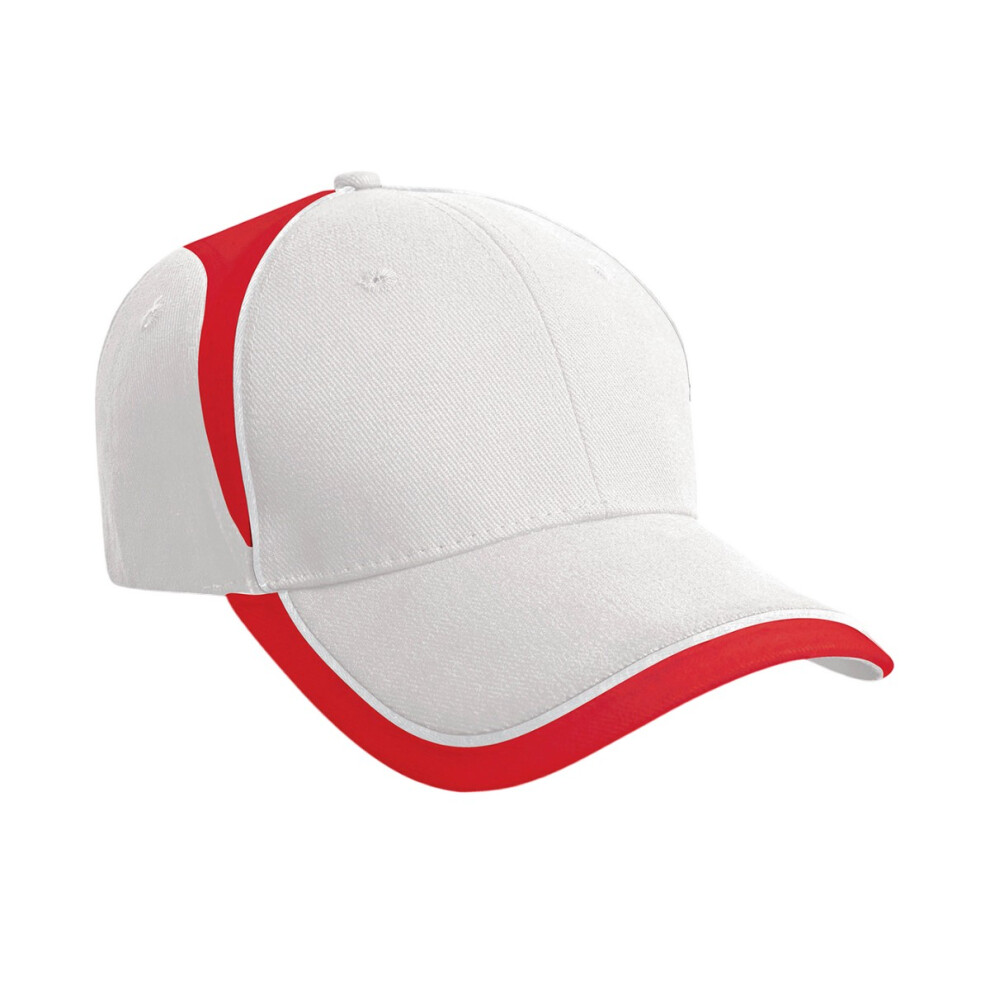 (One Size, White/Red) Result Headwear National Baseball Cap