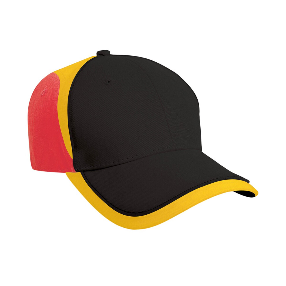 (One Size, Black/Red) Result Headwear National Baseball Cap