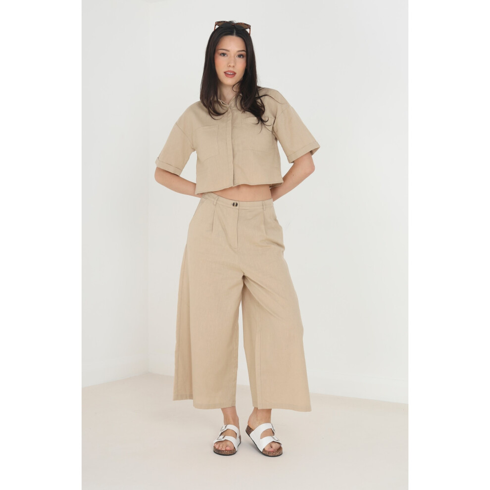 (S, Sand) Brave Soul Womens/Ladies Kiki Culotte Trousers