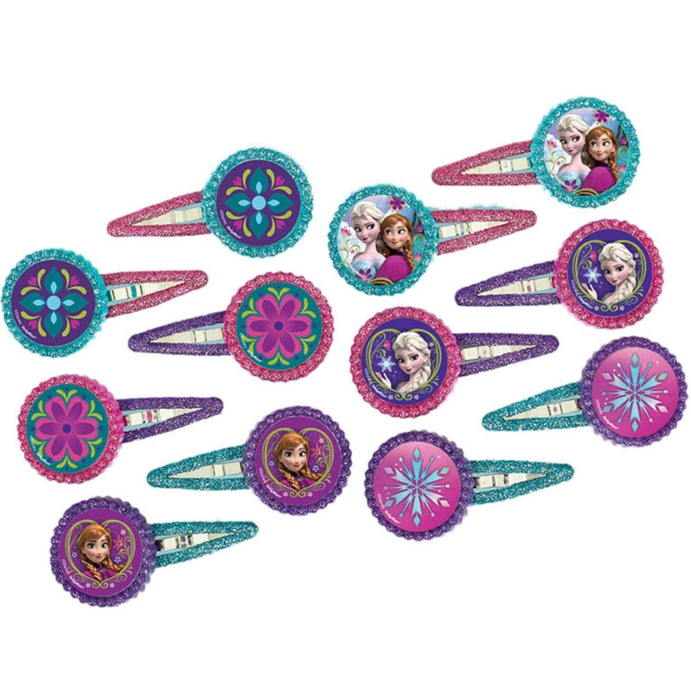 Anna And Elsa Hair Clip (Pack Of 12)