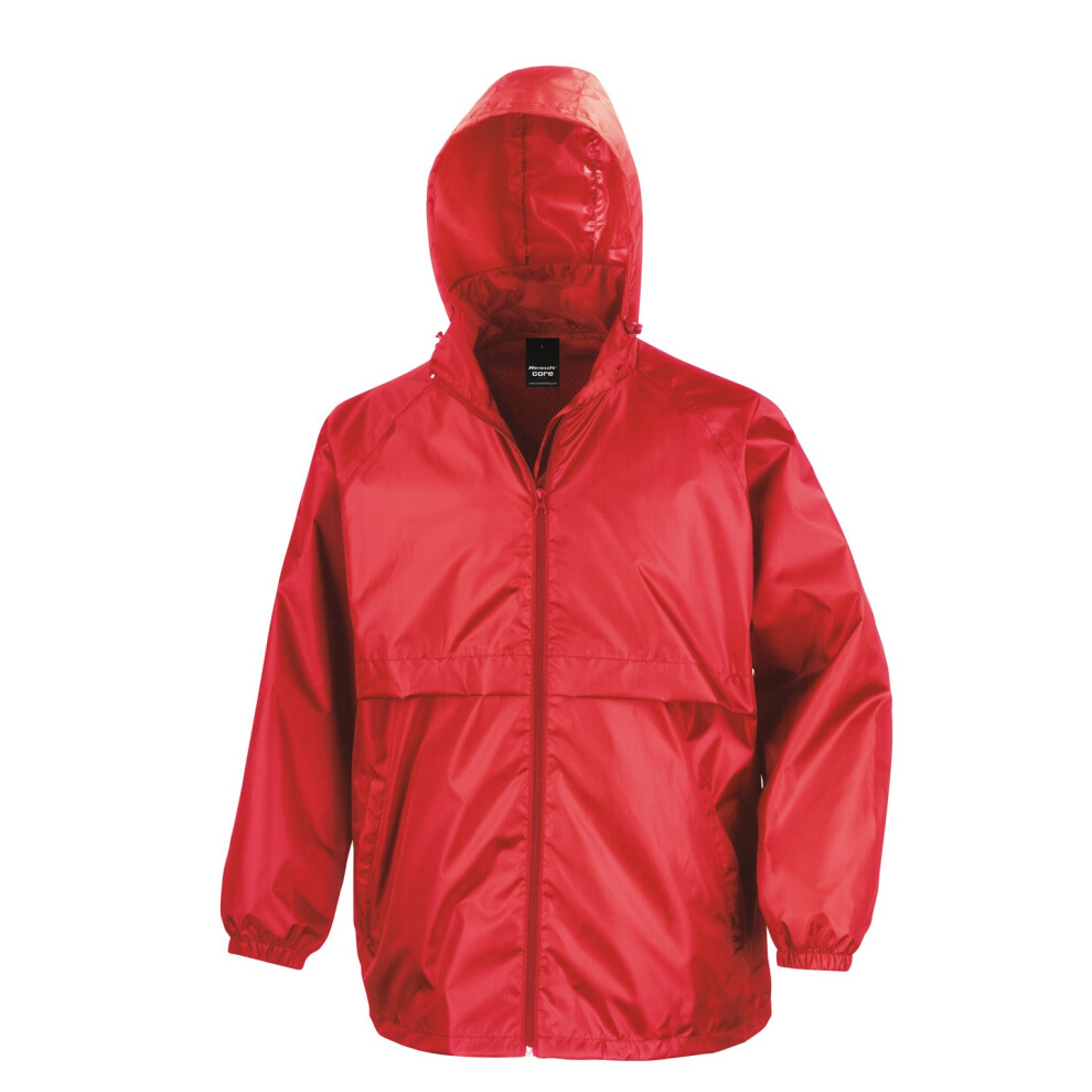 (L, Red) Result Core Unisex Adult Lined Lightweight Waterproof Jacket