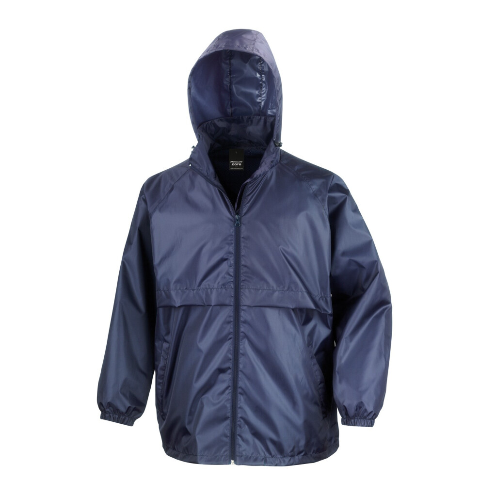 (XXL, Navy) Result Core Unisex Adult Lined Lightweight Waterproof Jacket