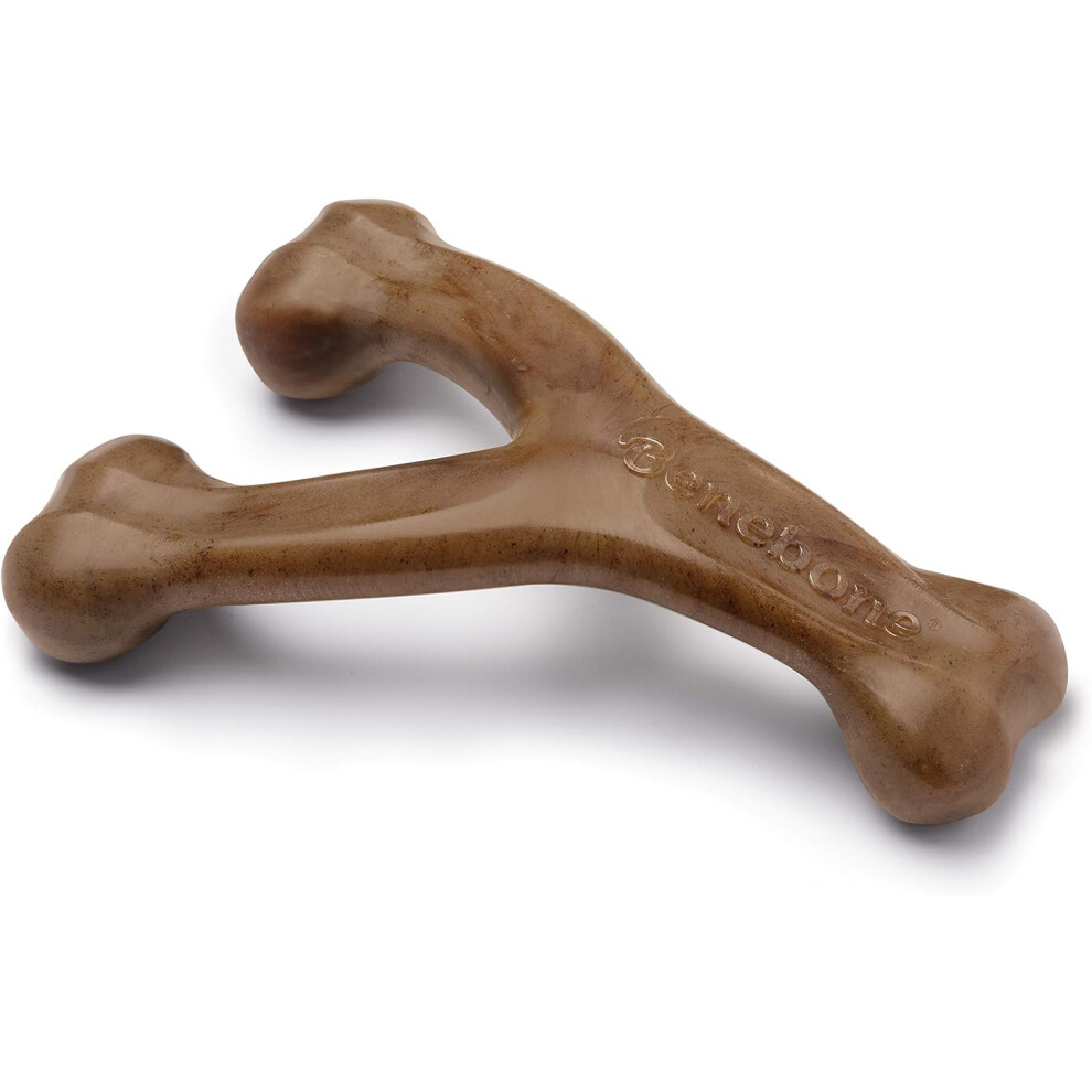 BENEBONE Indestructible Wishbone Dog Chew Toy for Aggressive Chewers, Long Lasting Tough Boredom Breaker for Dogs, Real Bacon Flavour For Small Dogs