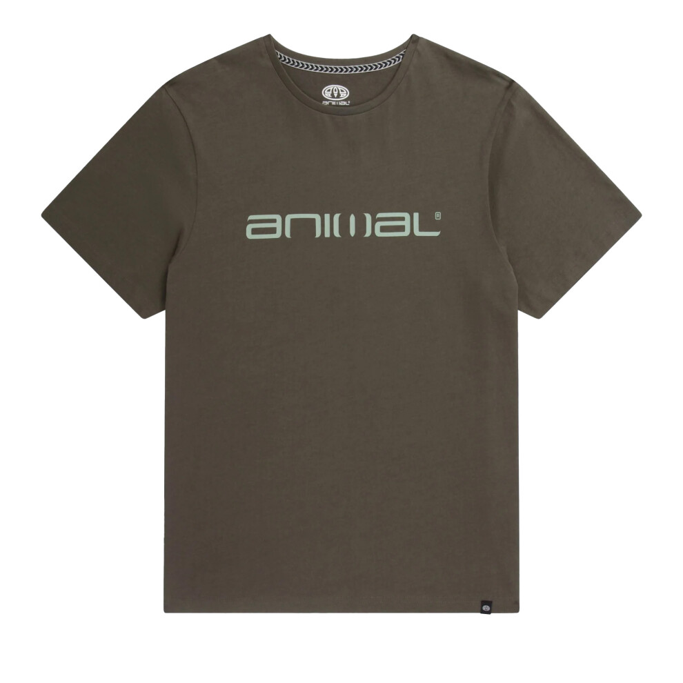 (S, Green) Animal Mens Classico Organic T-Shirt