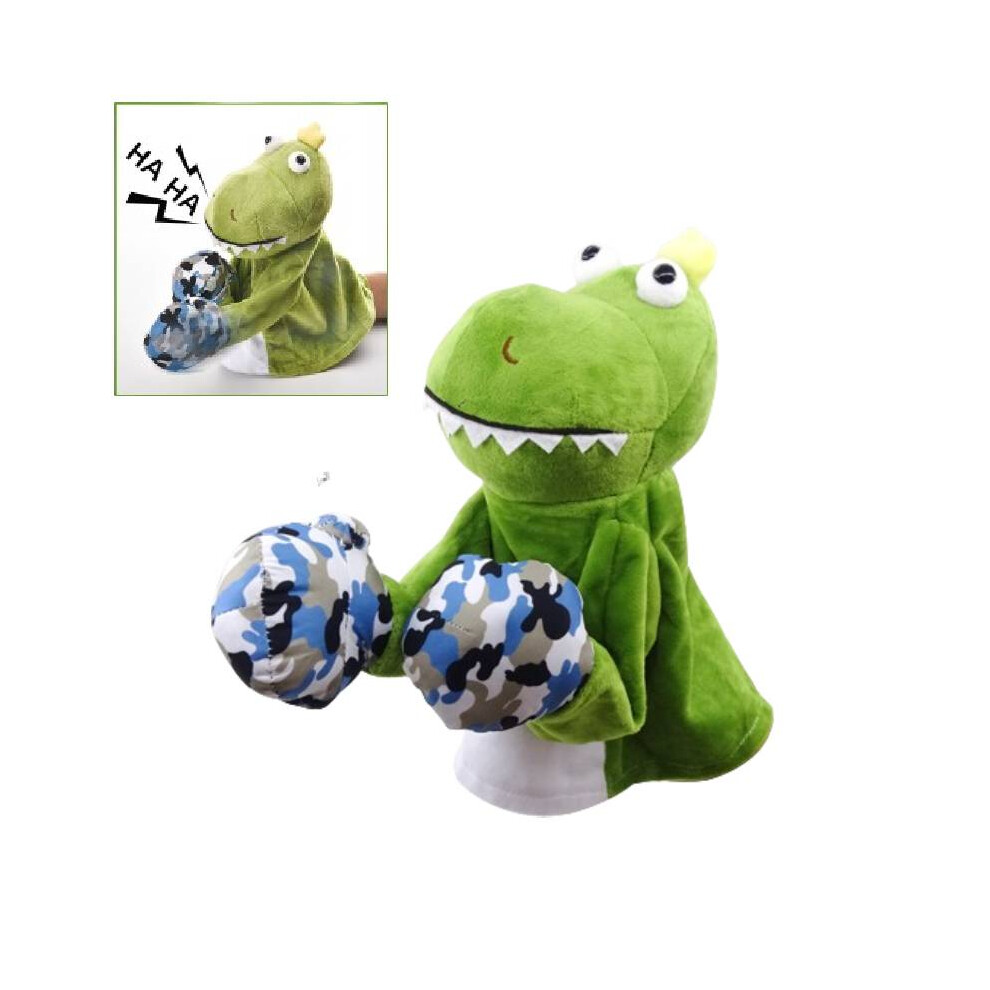 Veishet (Dinosaur) Toy Plush Boxing Interactive Hand Puppet Fashion Cute Can Sound Prank Doll