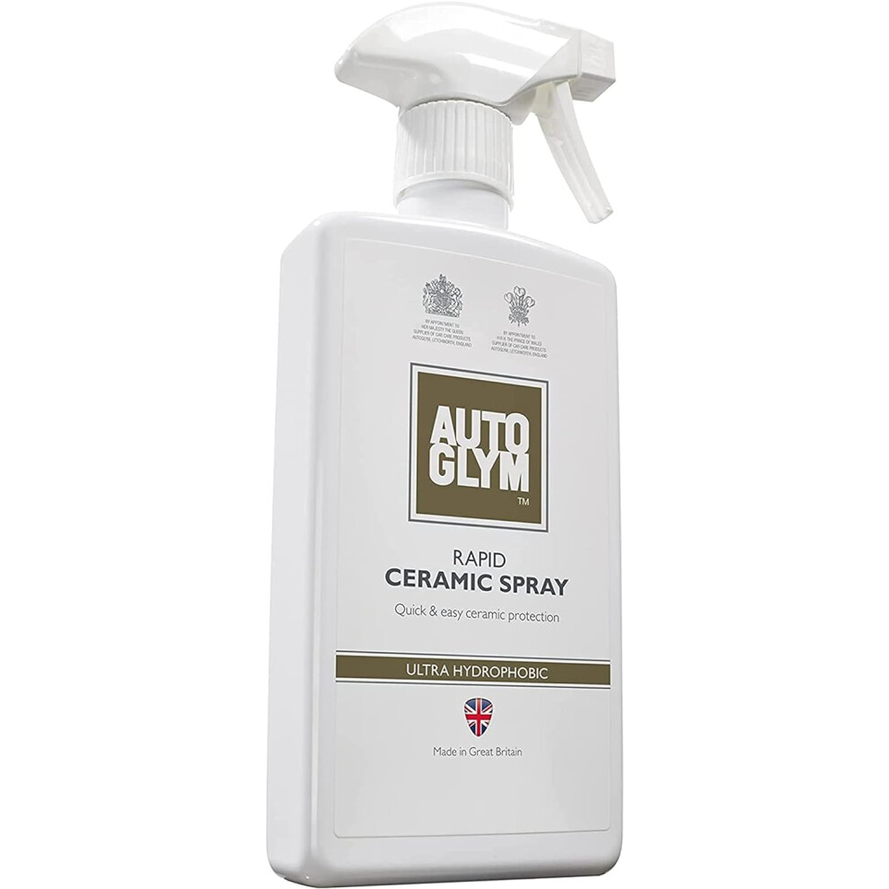 Autoglym Rapid Ceramic Spray Ultra Hydrophobic, 500Ml - Tropical Scented Ceramic Coating Car Spray Wax For Superior Paintwork Protection