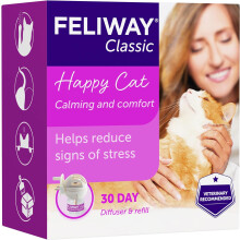 FELIWAY Classic 30 day starter kit Diffuser & Refill - 48 ml Calms Cats (Clinically Proven, Feline Facial Pheromone)