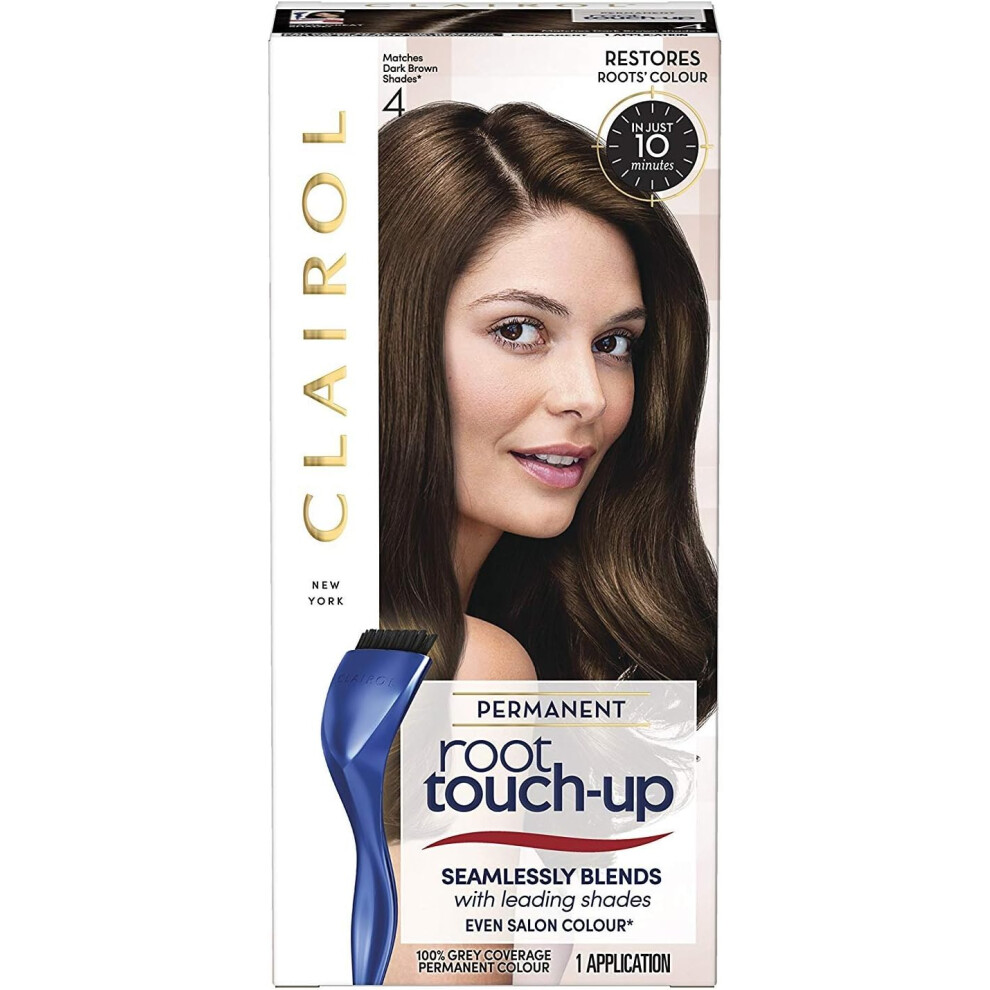 Clairol Root Touch Up Permanent Hair Dye 4 Dark Brown