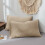 Imperial Rooms (Beige, Pillow Cases Only(50 x 75 cm)) Fitted Sheet Bed Sheets Extra Deep 25CM Single Double King Sizes 1