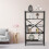 URBN Living (Anthracite) 5-Shelf Wood Bookcase Unit With Metal Frame 1