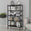 URBN Living (Black Marble) 5-Shelf Wood Bookcase Unit With Metal Frame 4