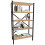 URBN Living (Sapphire Oak) 5-Shelf Wood Bookcase Unit With Metal Frame 3
