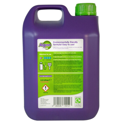 Algon Organic Fence Cleaner Concentrated Algae Remover Pet Safe 2.5L 2