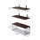 Living And Home 3Pcs Wooden Wall Floating Shelves 5