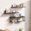Living And Home 3Pcs Wooden Wall Floating Shelves 1
