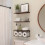 Living And Home 3Pcs Wooden Wall Floating Shelves 2