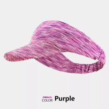 (Purple) Sun Visor Hat Headbands for Women Stretchy Sports Sweatband Headwear Sun Cap
