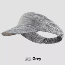 (Grey) Sun Visor Hat Headbands for Women Stretchy Sports Sweatband Headwear Sun Cap
