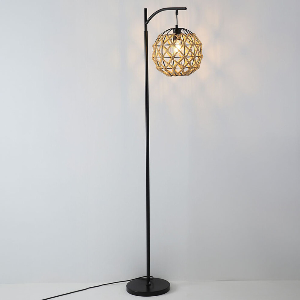 Modern Floor Lamp with Spherical Shade