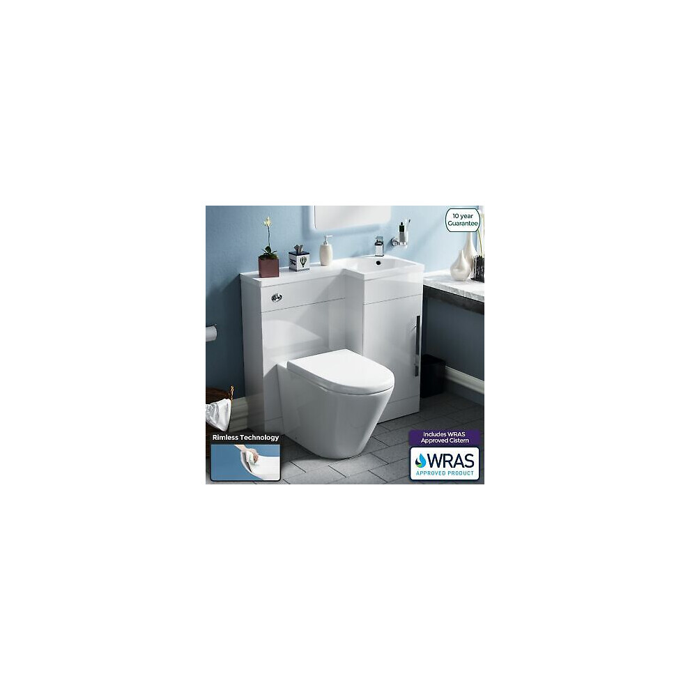 WC Basin RH 900 mm Vanity Sink and Toilet Unit Concealed Cistern Ellen