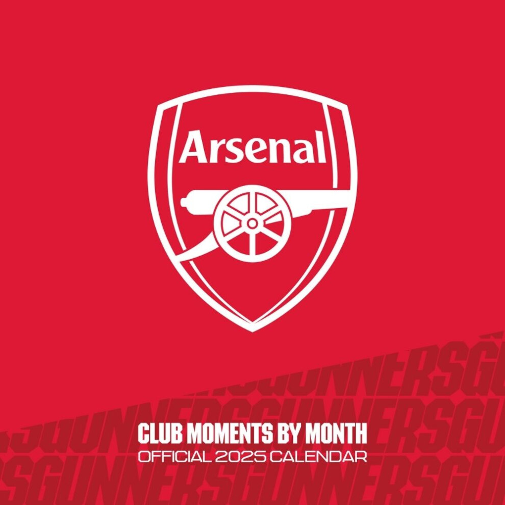 2025 Calendar Arsenal FC Legends Month to View Square Calendar