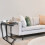 URBN Living (Anthracite) C-Shape Metal & Wood Sofa Side Nesting Table 3