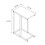 URBN Living (Anthracite) C-Shape Metal & Wood Sofa Side Nesting Table 4