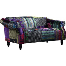 Anna Fabric Sofa Patchwork 2 Seater Sofa