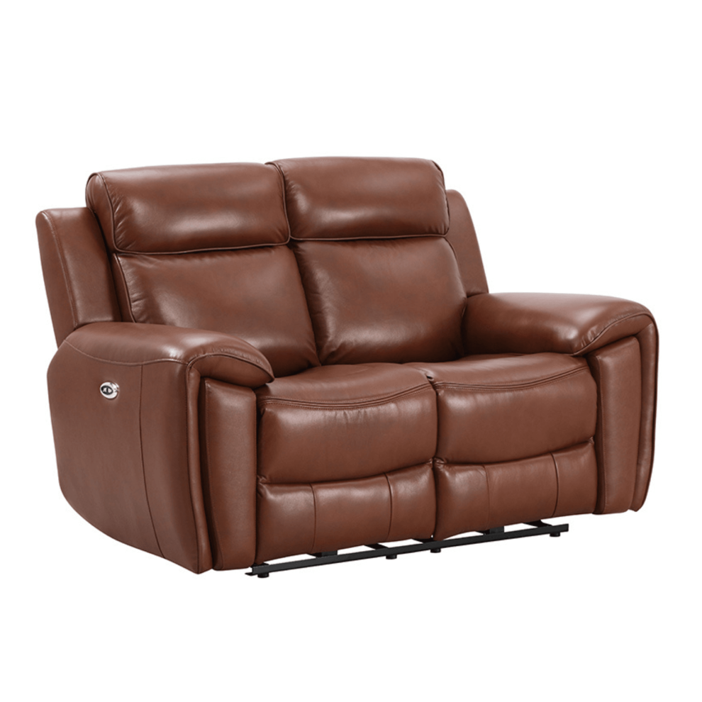 Annecy Genuine Leather Tan Electric Power Recliner 2 Seater