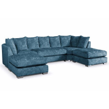 Bishop Teal Alaska Fabric U Shape Corner Sofa