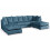 Bishop Teal Alaska Fabric U Shape Corner Sofa 1