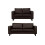 Box Brown Leather 3+2 Seater Sofa Set 1