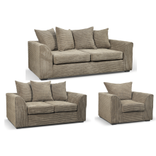 Byron Caramel Fabric 3+2+1 Seater Sofa Set
