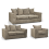Byron Caramel  Fabric 3+2+1 Seater Sofa Set 1