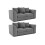 Byron Grey Fabric 2+2 Seater Sofa Set 1