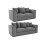 Byron Grey Fabric 3+2 Seater Sofa Set 1
