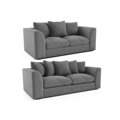 Byron Grey Fabric 3+2 Seater Sofa Set