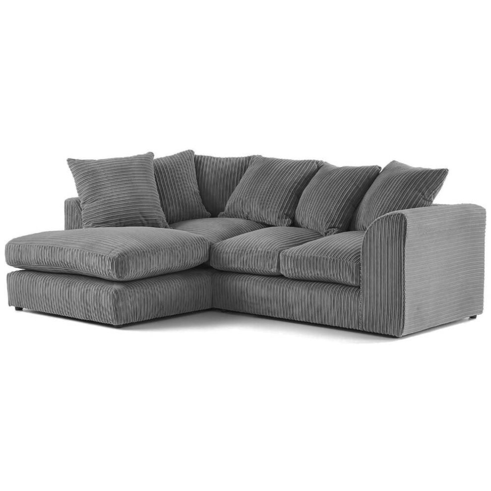 Byron Grey Fabric LHC Corner Sofa