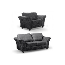 Canterbury Grey Fabric 2+1 Seater Sofa Set